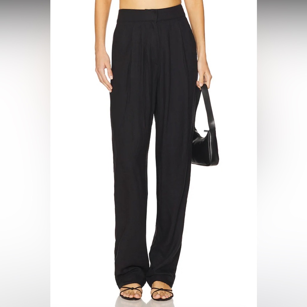 WeWoreWhat Black Women's Linen Trouser